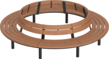  Round seat Aurich with backrest