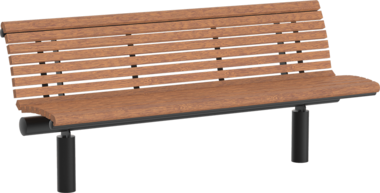 Sitzbank mit Holzauflage Sitzbank Essen mit Holzauflage