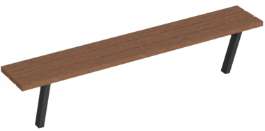 Hockerbank mit Holzauflage Hockerbank Maneva