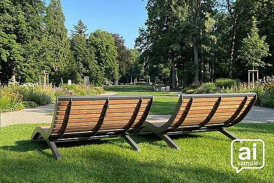Double lounger Fanö Wood