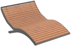 Double lounger Fanö Wood