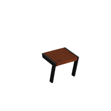 Hockerbank mit Holzauflage Stool Henne with timber seat base