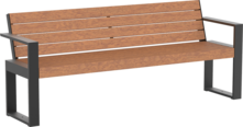  Banc Cubo avec assise en bois
