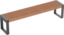  Bench Scape III with timber seat base