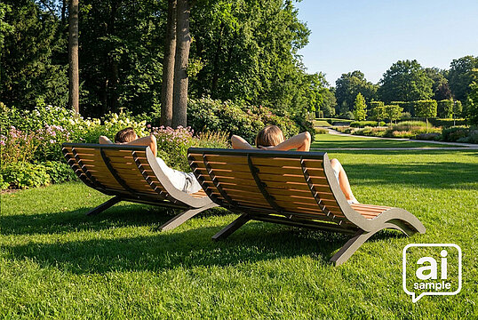 Double lounger Fanö Wood
