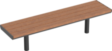  Bench Aurich with timber seat base