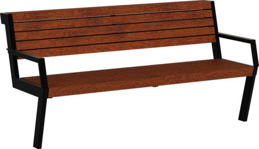 Sitzbank mit Holzauflage Sitzbank Henne mit Holzauflage