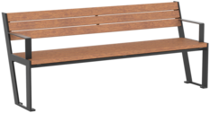 Sitzbank Legea mit Holzauflage