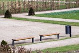 Bench with timber seat base Bench Scape I with timber seat base