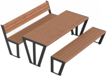  Ensemble table et bancs Legea