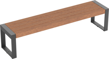 Hockerbank mit Holzauflage Hockerbank Espo mit Holzauflage