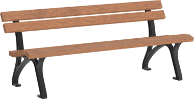 Sitzbank mit Holzauflage Sitzbank Leipzig mit Holzauflage
