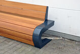 Sitzbank mit Holzauflage Beluga