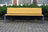 Seat with timber seat base Seat Scape I with timber seat base