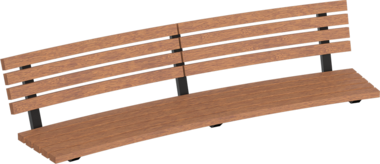 Bankauflage Wall top seating Weil im Bogen
