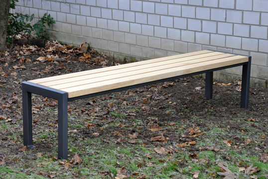 Bench with timber seat base Bench with timber seat base Haltern