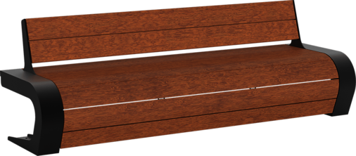 Sitzbank mit Holzauflage Beluga