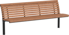  Seat Taragona with timber seat base