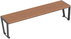 Hockerbank Legea mit Holzauflage