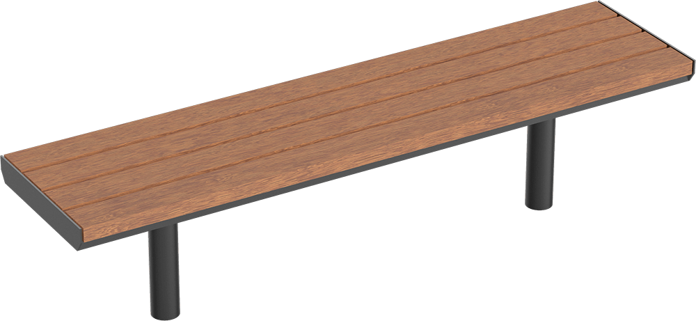 Banquette Aurich avec assise en bois