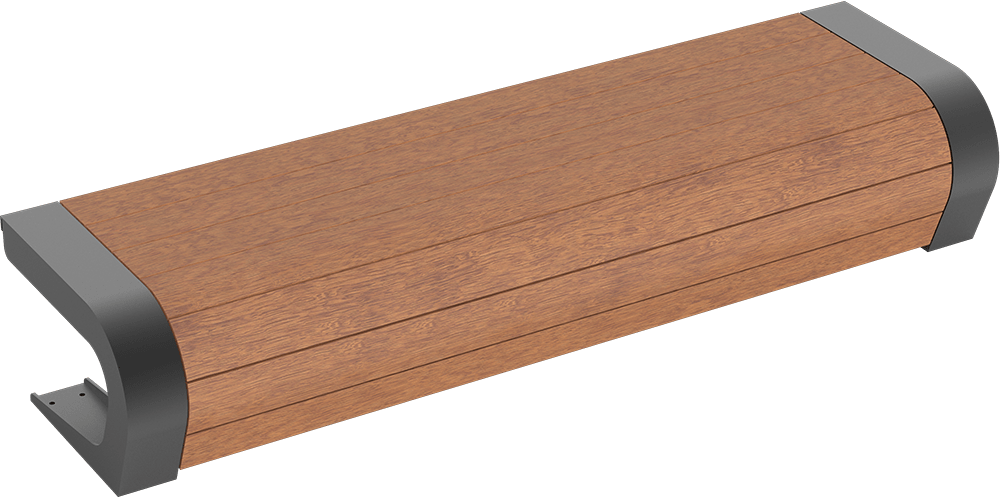 Banquette Beluga avec assise en bois