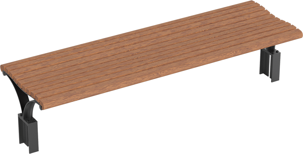 Banquette Bremen avec assise en bois