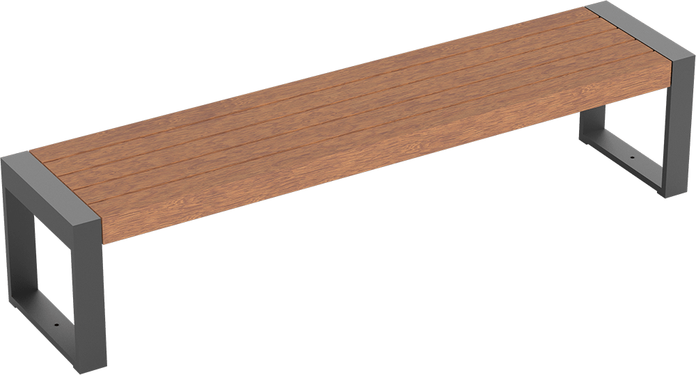 Banquette Cubo avec assise en bois