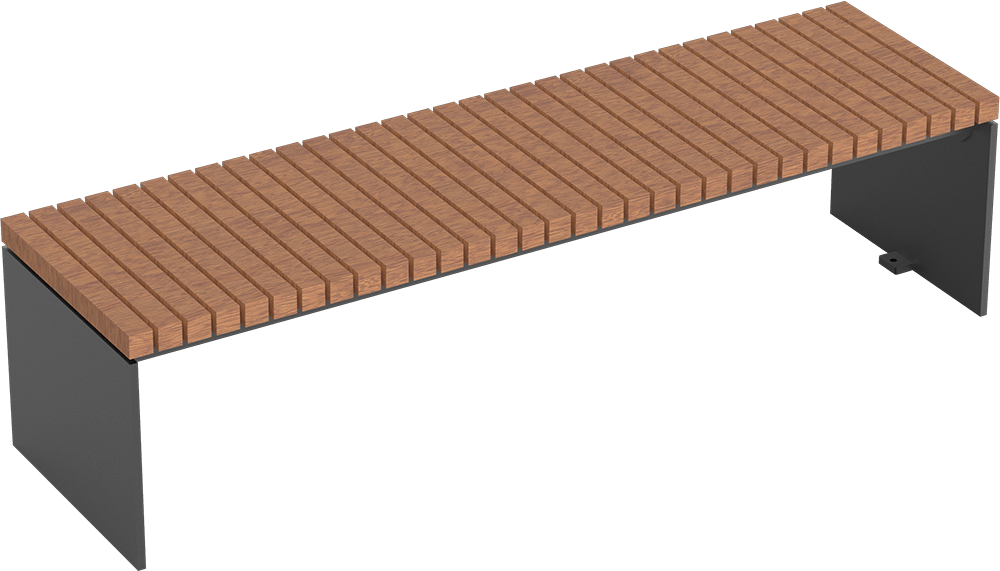 Banquette Düsseldorf avec assise en bois