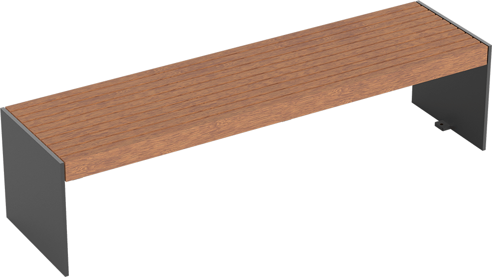 Banquette Göteborg avec assise en bois