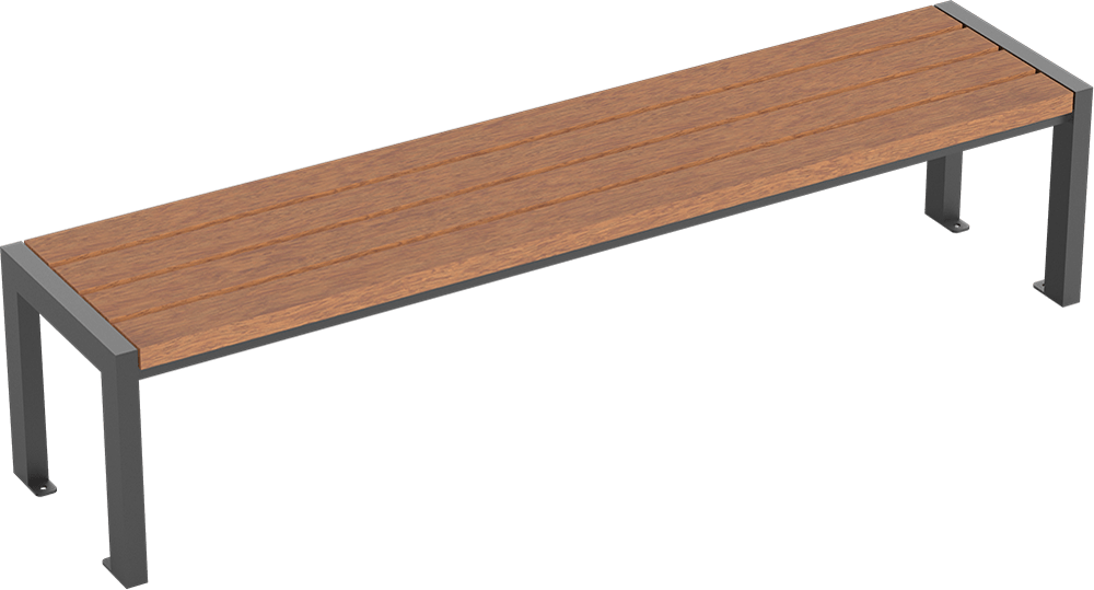 Banquette Haltern avec assise en bois