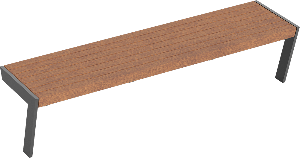 Banquette Henne SL avec assise en bois