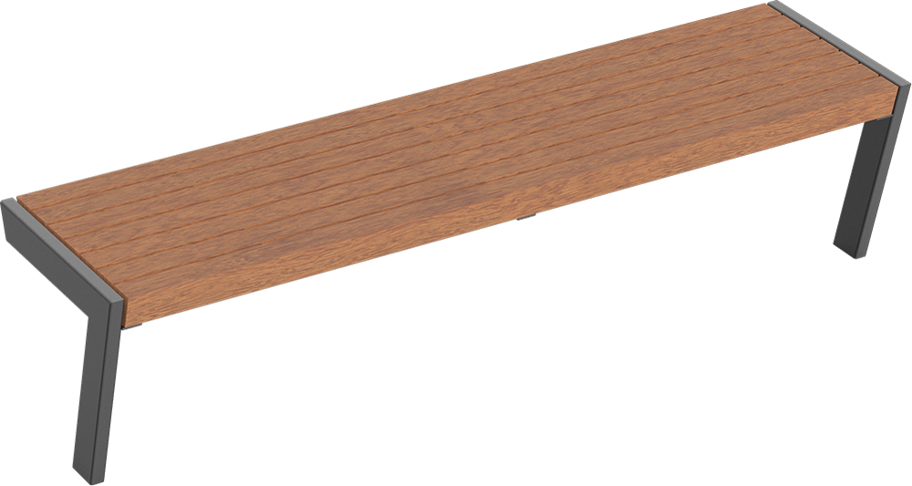 Banquette Henne avec assise en bois