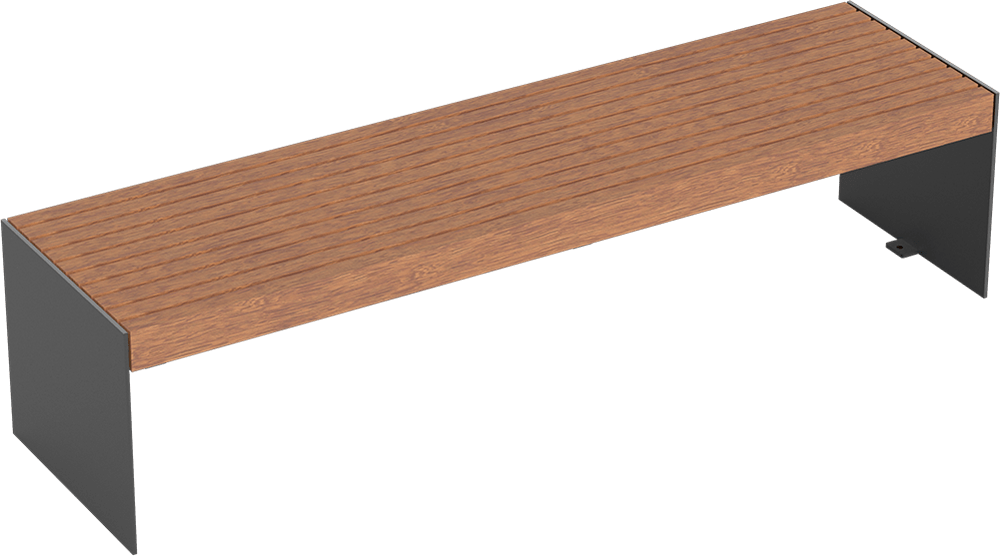 Banquette Kalmar avec assise en bois