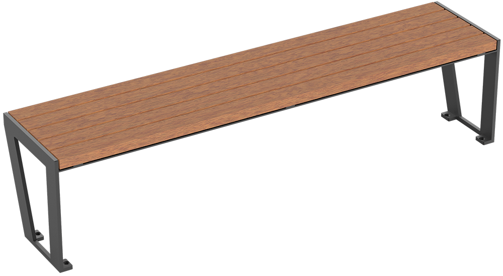 Banquette Legea avec assise en bois