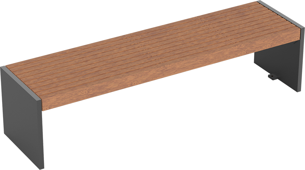 Banquette Malmö avec assise en bois