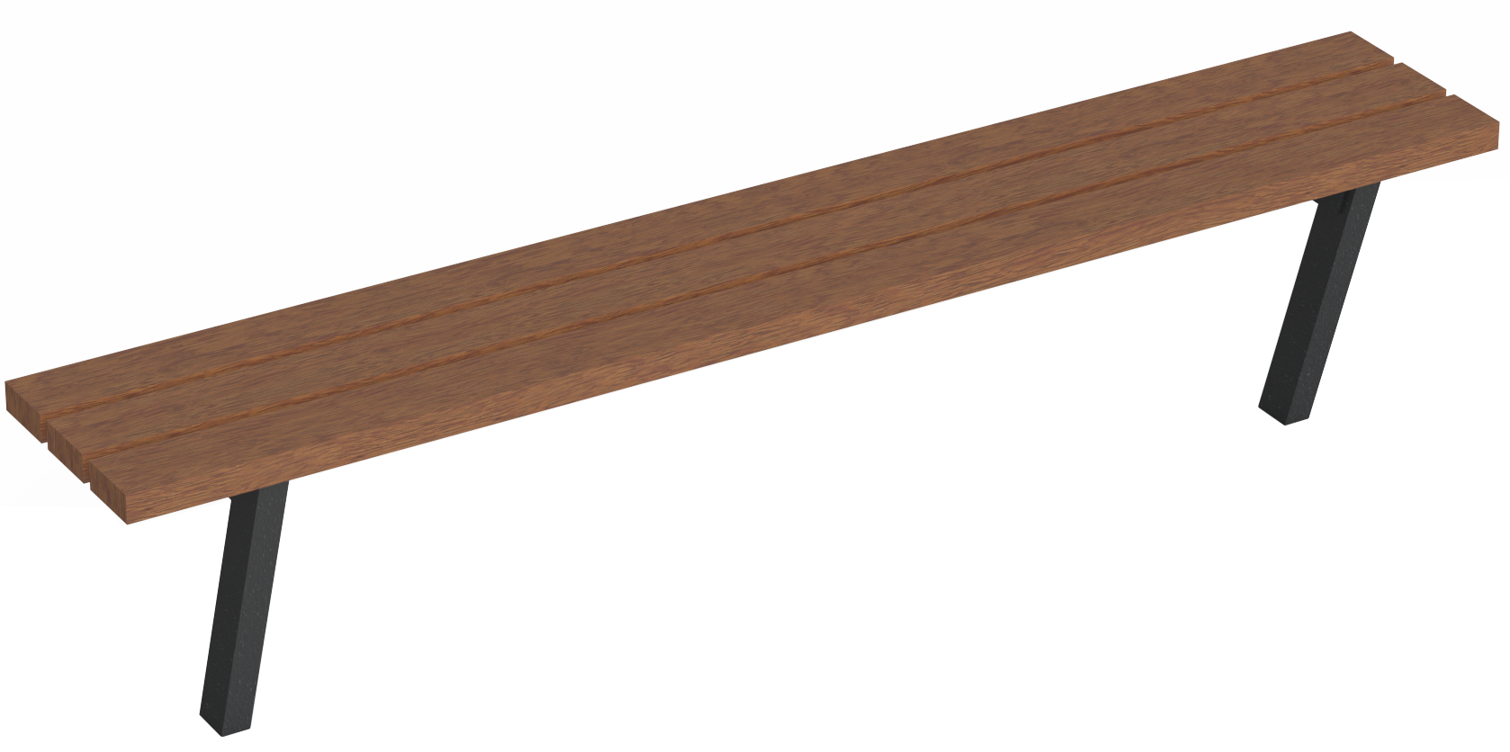 Banquette Maneva avec assise en bois