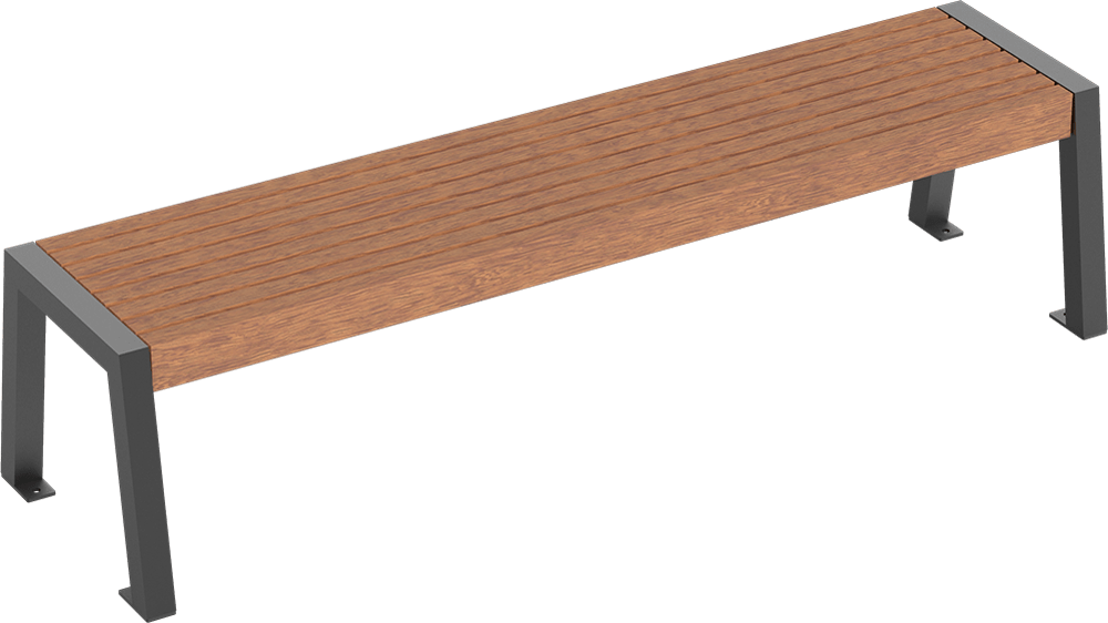 Banquette Offenburg avec assise en bois