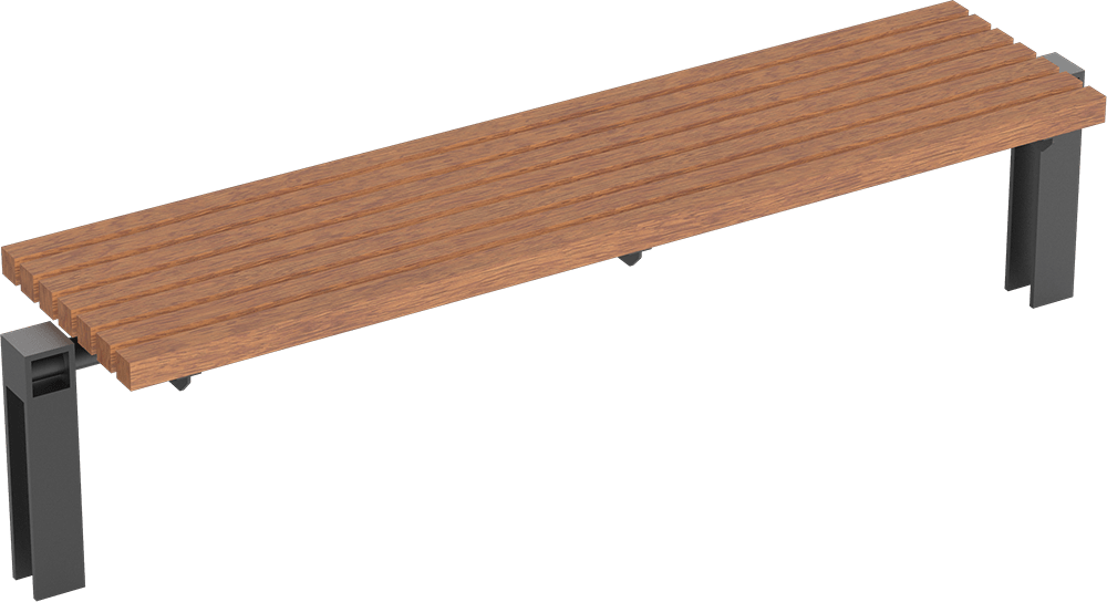 Banquette Scape I avec assise en bois