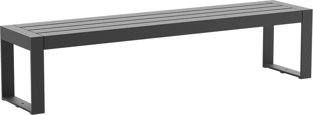Banquette Espo avec assise en acier