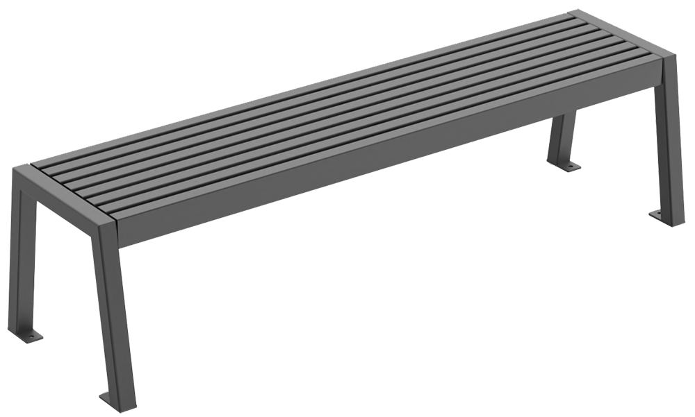 Hockerbank Offenburg mit Stahlauflage