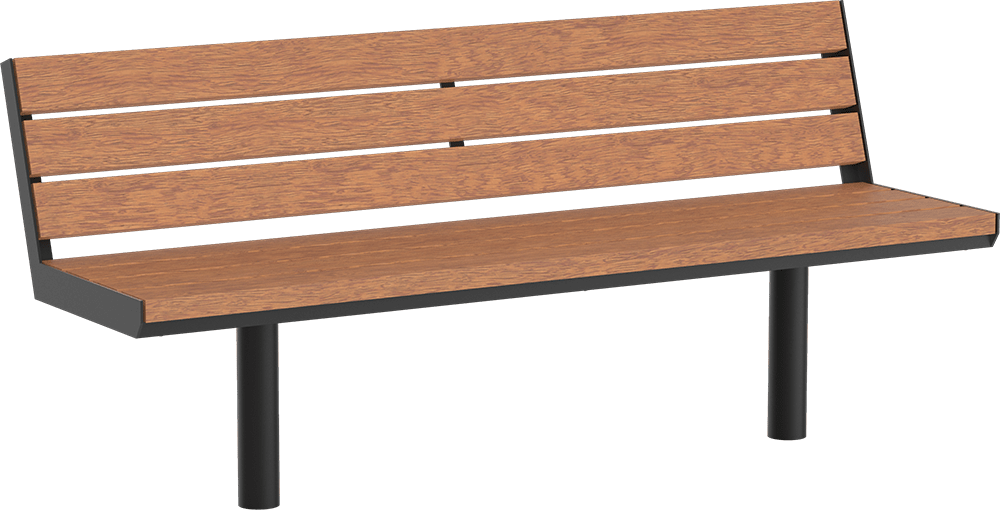 Banc Aurich avec assise en bois