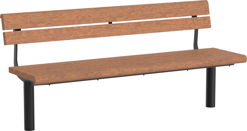 Banc Delmenhorst avec assise en bois
