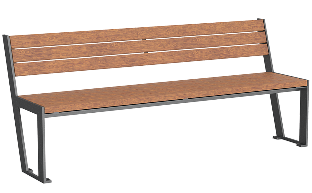 Banc Legea avec assise en bois