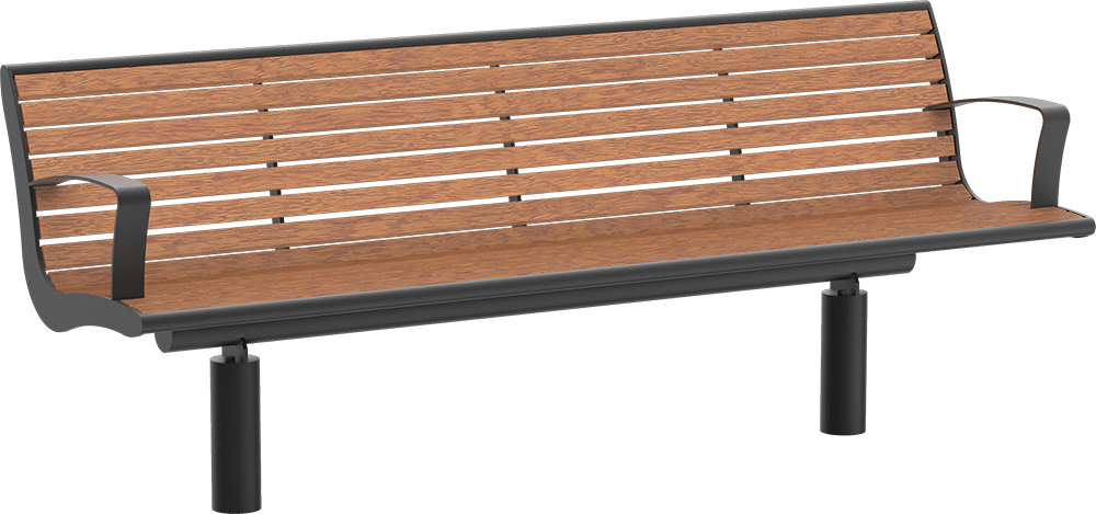 Banc Römö PAG avec assise en bois