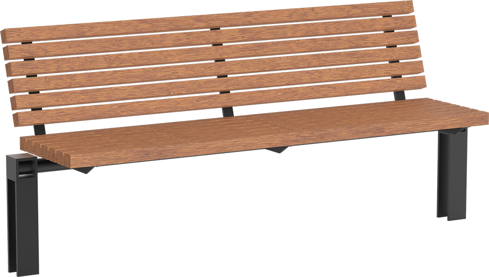 Banc Scape I avec assise en bois