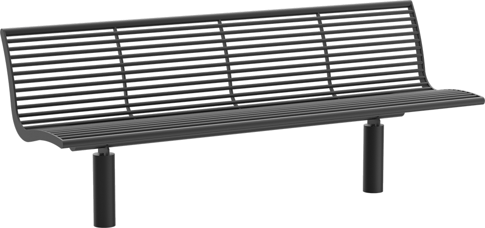 Banc Römö avec assise en acier