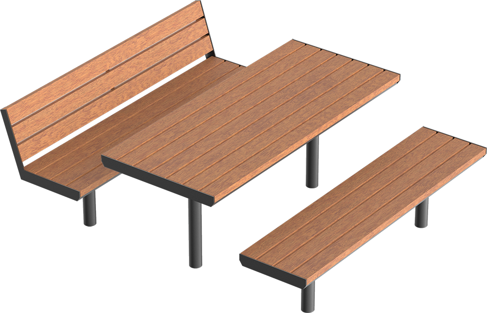 Ensemble table et bancs Aurich