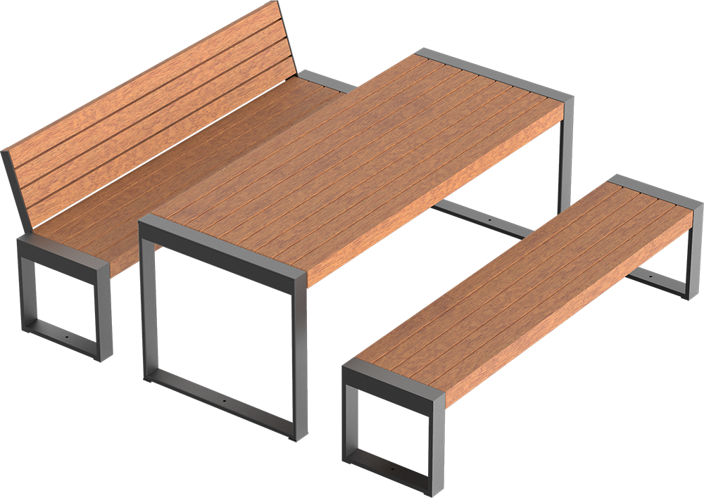 Ensemble table et bancs Cubo