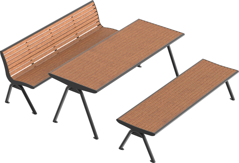 Ensemble table et bancs Fanö PAG